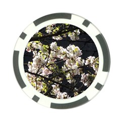 Blooming Japanese Cherry Flowers Poker Chip Card Guards by picsaspassion