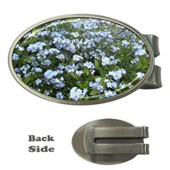 Blue Forget-me-not Flowers Money Clips (oval)  by picsaspassion
