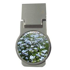 Blue Forget-me-not Flowers Money Clips (round)  by picsaspassion