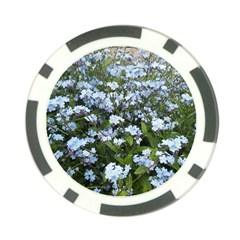 Blue Forget-me-not Flowers Poker Chip Card Guards by picsaspassion