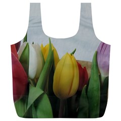 Colorful Bouquet Tulips Full Print Recycle Bags (l)  by picsaspassion