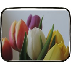 Colored By Tulips Fleece Blanket (mini) by picsaspassion