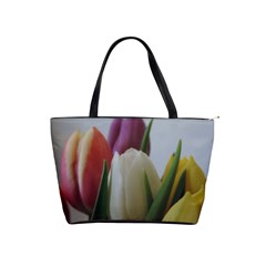 Colored By Tulips Shoulder Handbags by picsaspassion