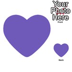 Lilac - purple color design Multi-purpose Cards (Heart)  Back 1