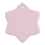 Pink color design Snowflake Ornament (2-Side) Back