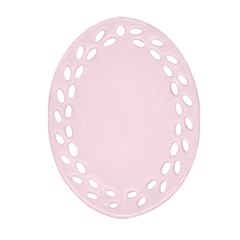 Pink Color Design Oval Filigree Ornament (2-side)  by picsaspassion