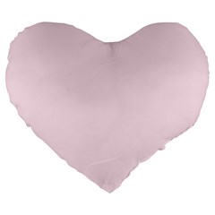 Pink Color Design Large 19  Premium Flano Heart Shape Cushions