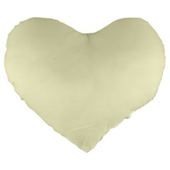 Yellow Color Design Large 19  Premium Flano Heart Shape Cushions