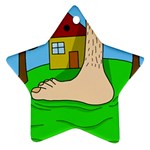 Giant foot Star Ornament (Two Sides)  Front