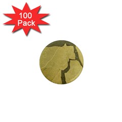 Stylish Gold Stone 1  Mini Magnets (100 Pack) 