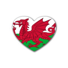 Flag Of Wales Heart Coaster (4 Pack)  by abbeyz71