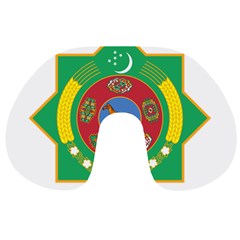 National Emblem Of Turkmenistan  Travel Neck Pillows by abbeyz71