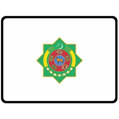 National Emblem Of Turkmenistan  Double Sided Fleece Blanket (large) 