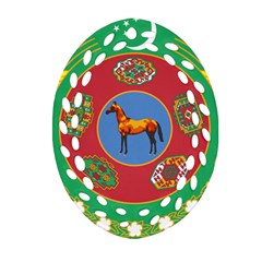 National Emblem Of Turkmenistan, 2000-2003 Ornament (oval Filigree)  by abbeyz71