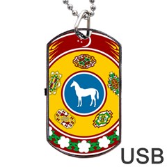 National Emblem Of Turkmenistan, 1992-2000 Dog Tag Usb Flash (one Side) by abbeyz71