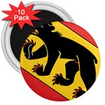 Flag of Canton of Bern 3  Magnets (10 pack)  Front