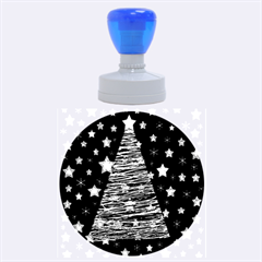 Xmas Tree 3 Rubber Round Stamps (large) by Valentinaart