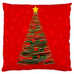 Xmas Tree 3 Large Flano Cushion Case (one Side) by Valentinaart