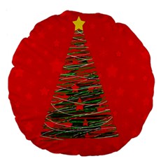 Xmas Tree 3 Large 18  Premium Flano Round Cushions by Valentinaart