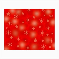 Red Xmas Desing Small Glasses Cloth by Valentinaart