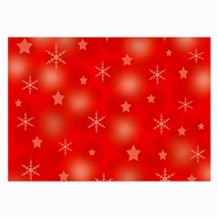 Red Xmas Desing Large Glasses Cloth by Valentinaart