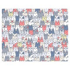 Cats Family  Double Sided Flano Blanket (medium) 