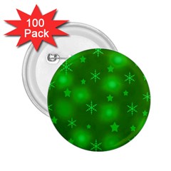 Green Xmas Design 2 25  Buttons (100 Pack)  by Valentinaart