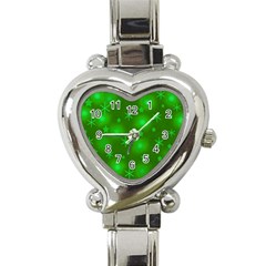 Green Xmas Design Heart Italian Charm Watch by Valentinaart