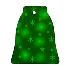 Green Xmas Design Bell Ornament (2 Sides) by Valentinaart