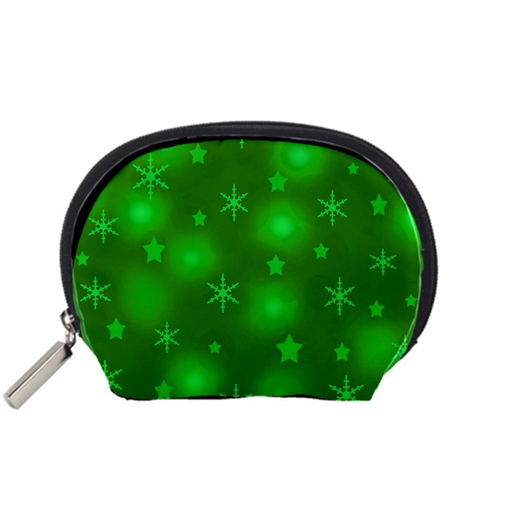 Green Xmas design Accessory Pouches (Small) 