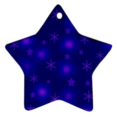 Blue Xmas Design Star Ornament (two Sides)  by Valentinaart