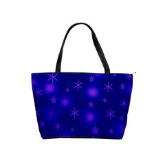 Blue Xmas Design Shoulder Handbags by Valentinaart