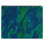 Green and blue design Cosmetic Bag (XXXL)  Back