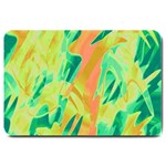 Green and orange abstraction Large Doormat  30 x20  Door Mat