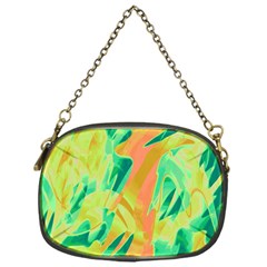 Green And Orange Abstraction Chain Purses (one Side)  by Valentinaart