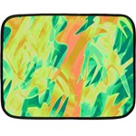 Green and orange abstraction Double Sided Fleece Blanket (Mini)  35 x27  Blanket Front