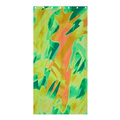 Green And Orange Abstraction Shower Curtain 36  X 72  (stall)  by Valentinaart