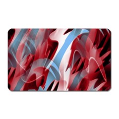 Blue And Red Smoke Magnet (rectangular) by Valentinaart