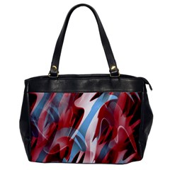 Blue And Red Smoke Office Handbags by Valentinaart