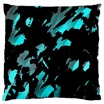 Painter was here - cyan Large Cushion Case (Two Sides) Front