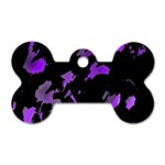 Painter was here - purple Dog Tag Bone (Two Sides) Back