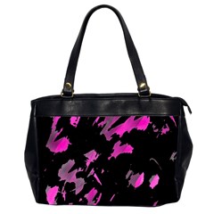 Painter Was Here - Magenta Office Handbags (2 Sides)  by Valentinaart