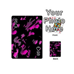 Painter Was Here - Magenta Playing Cards 54 (mini)  by Valentinaart