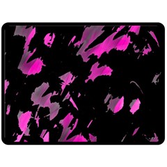 Painter Was Here - Magenta Double Sided Fleece Blanket (large)  by Valentinaart