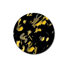 Painter Was Here - Yellow Magnet 3  (round) by Valentinaart