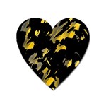 Painter was here - yellow Heart Magnet Front