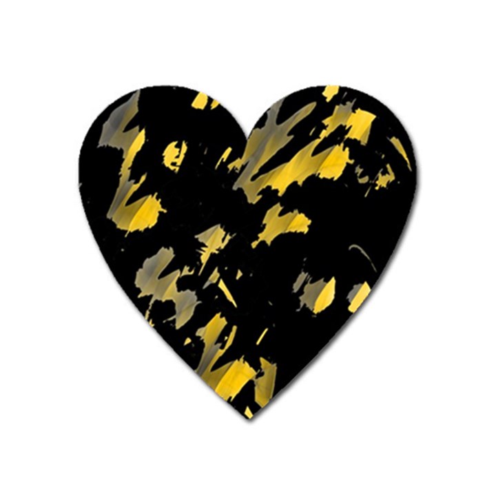 Painter was here - yellow Heart Magnet