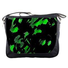 Painter Was Here - Green Messenger Bags by Valentinaart