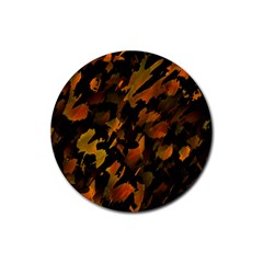 Abstract Autumn  Rubber Coaster (round)  by Valentinaart