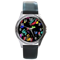 Painter Was Here Round Metal Watch by Valentinaart